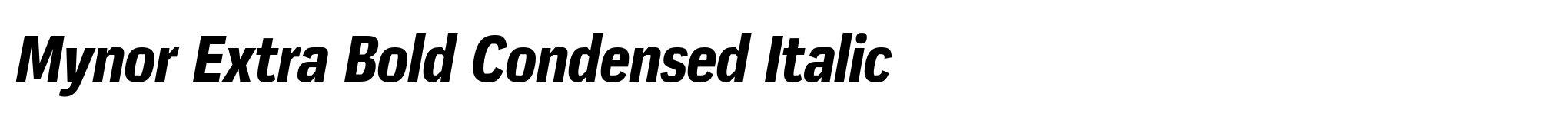Mynor Extra Bold Condensed Italic image